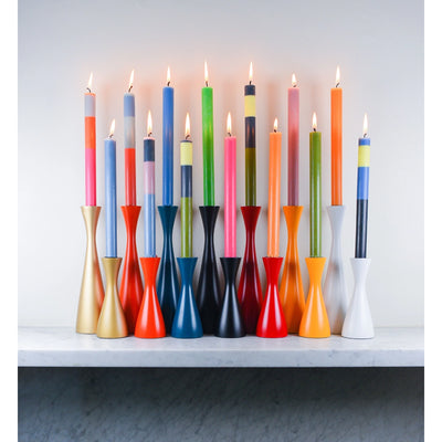Abstract Striped Candle Taper Set  