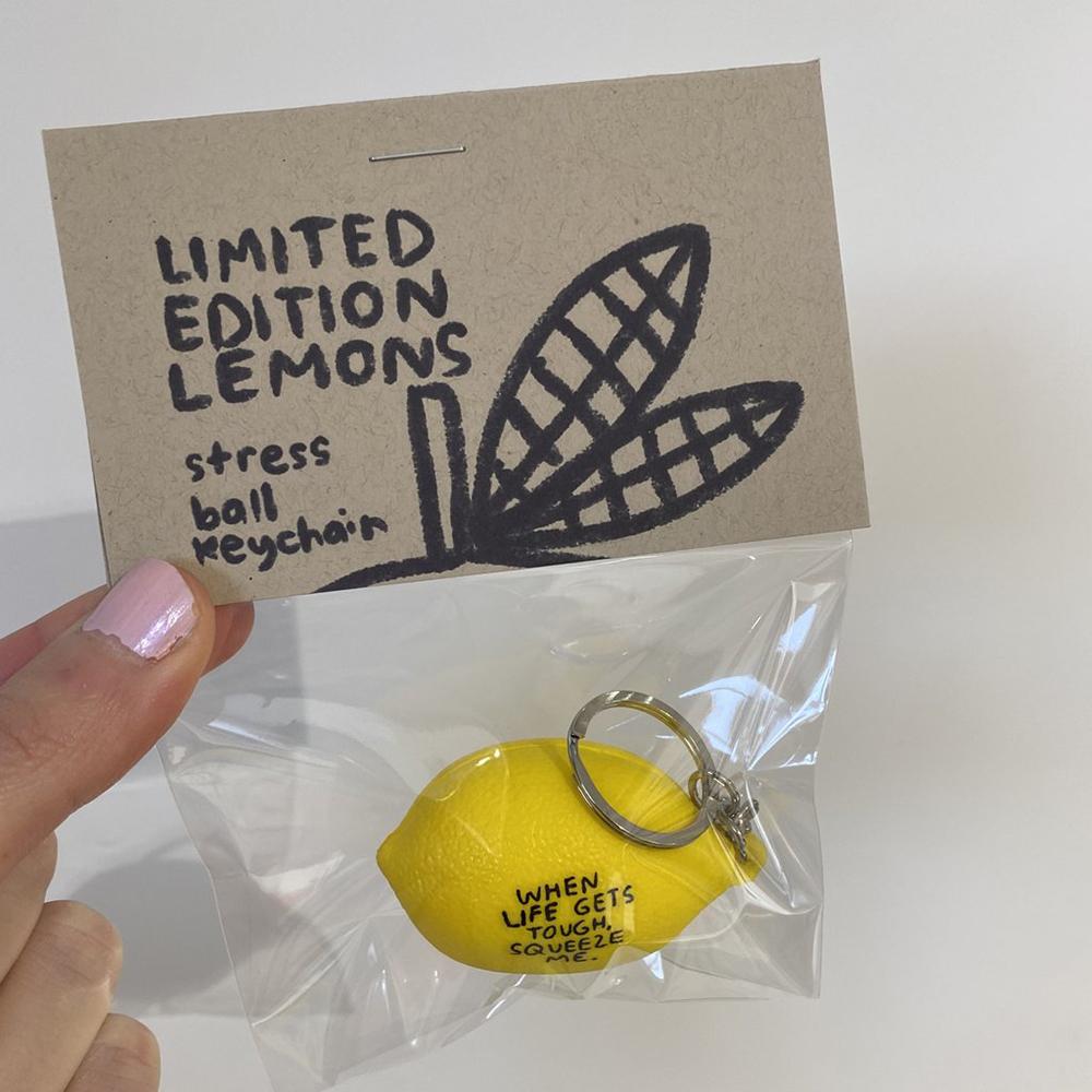 Lemon Stress Ball Keychain  