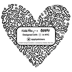 Haring Heart Sticker  