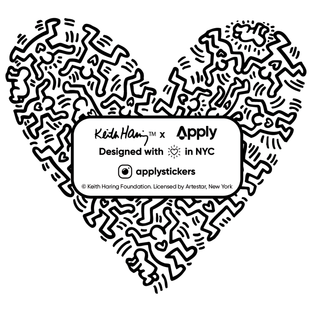 Haring Heart Sticker  