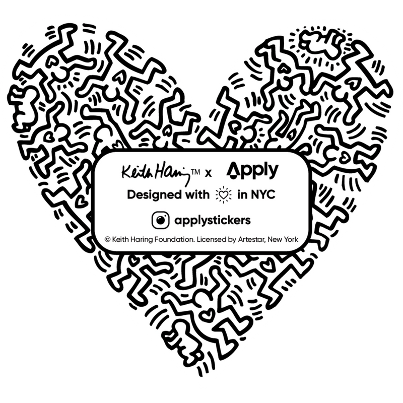 Haring Heart Sticker  