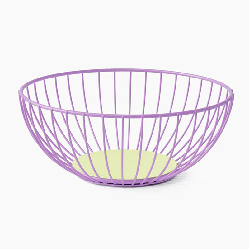 Iris Wire Basket - Large Lilac & Lime L