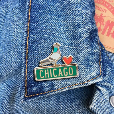Chicago Pigeon Pin  