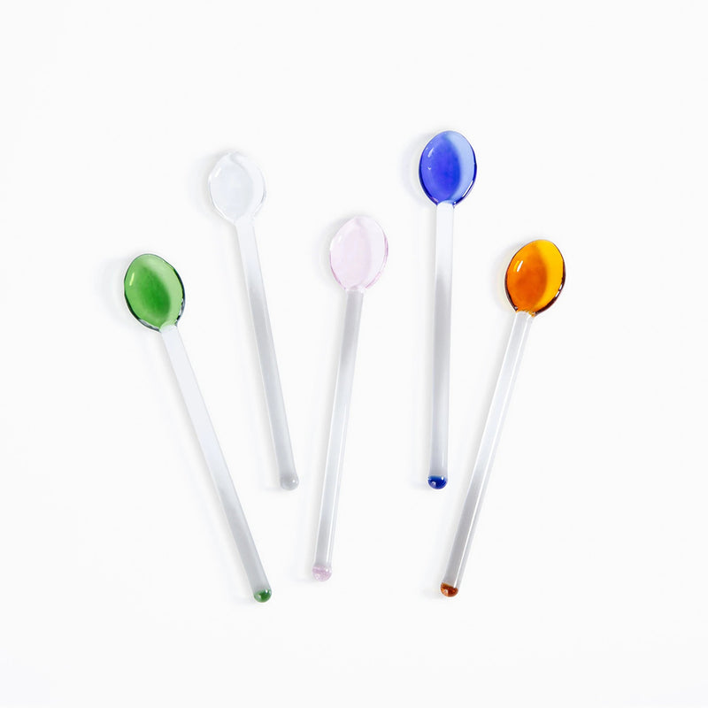 Poketo Colored Glass Teaspoon Set  