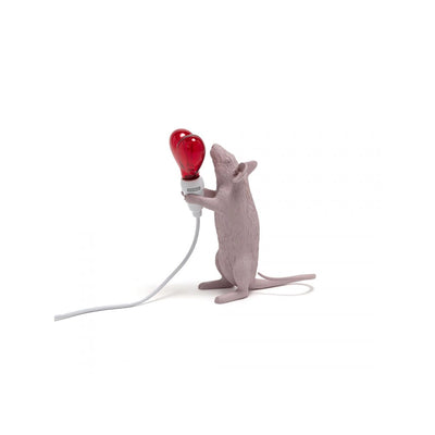 Seletti Heart Mouse Lamp Pink 