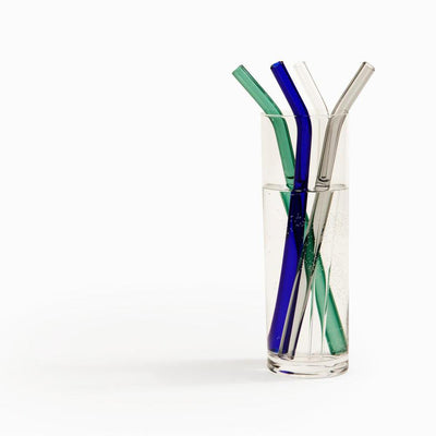 Poketo Glass Straws Set Cool Set of 4