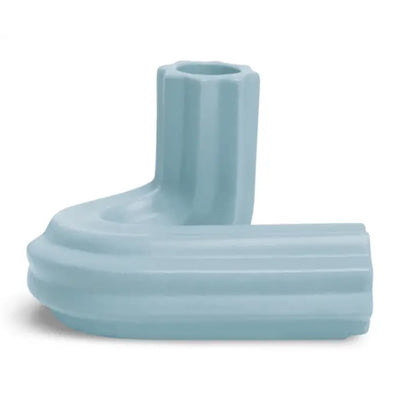Templo Taper Candle Holder Light Blue 
